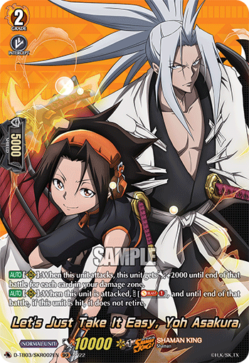 Let's Just Take It Easy, Yoh Asakura - D-TB03/SKR002 - SKR available at 401 Games Canada