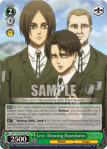 Levi: Drawing Boundaries - AOT/SX04-E033S - Super Rare available at 401 Games Canada