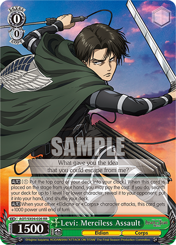 Levi: Merciless Assault - AOT/SX04-E026 - Double Rare available at 401 Games Canada