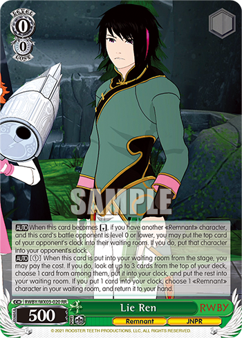 Lie Ren - RWBY/WX03-020 - Double Rare available at 401 Games Canada