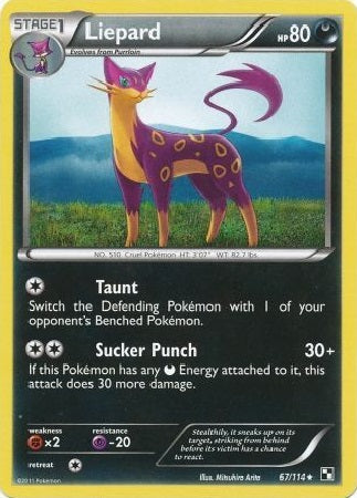Liepard - 67/114 - Rare available at 401 Games Canada