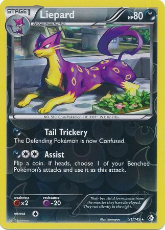 Liepard - 91/149 - Holo Rare - Reverse Holo available at 401 Games Canada