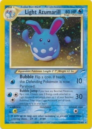 Light Azumarill - 13/105 - Holo - Unlimited available at 401 Games Canada