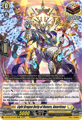 Light Dragon Deity of Honors, Amartinoa - D-BT06/019 - Over Double Rare available at 401 Games Canada