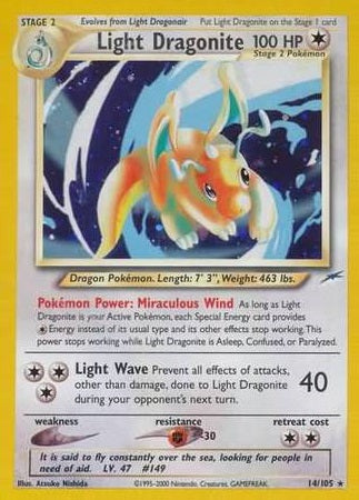 Light Dragonite - 14/105 - Holo - Unlimited available at 401 Games Canada