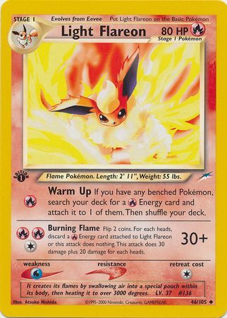 Light Flareon - 46/105 - Uncommon - 1st Edition available at 401 Games Canada