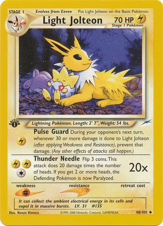 Light Jolteon - 48/105 - Uncommon - 1st Edition available at 401 Games Canada