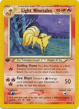 Light Ninetales - 50/105 - Uncommon - 1st Edition available at 401 Games Canada