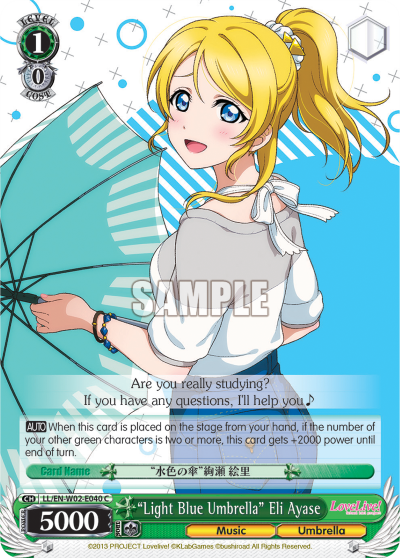 "Light Umbrella" Eli Ayase - LL/EN-W02-E040 - Common available at 401 Games Canada