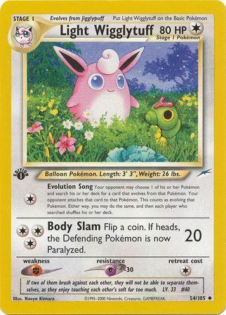 Light Wigglytuff - 54/105 - Uncommon - 1st Edition available at 401 Games Canada