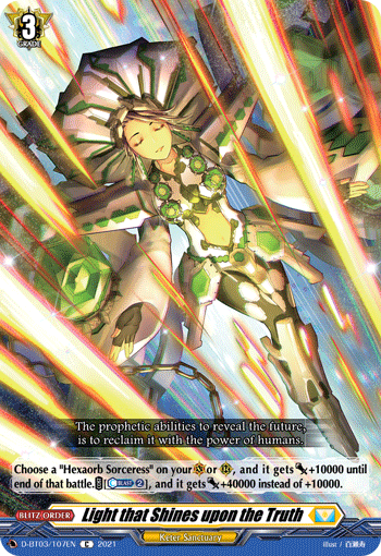 Light that Shines upon the Truth - D-BT03/107 - Common available at 401 Games Canada