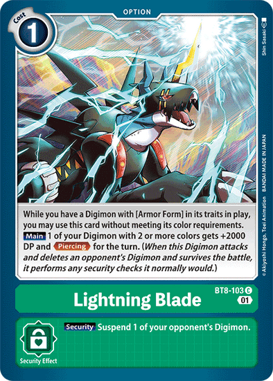 Lightning Blade - BT8-103 - Common available at 401 Games Canada