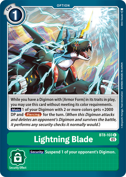 Lightning Blade - BT8-103 - Common available at 401 Games Canada