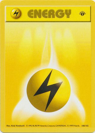 Lightning Energy - 100/102 - Common - 1st Edition available at 401 Games Canada