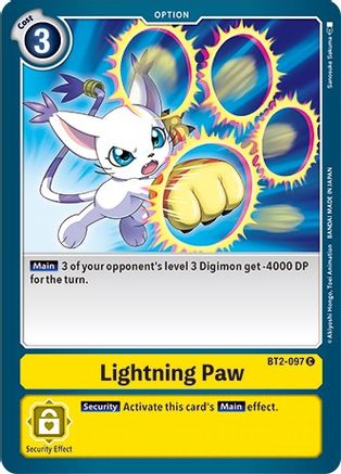 Lightning Paw (Revision Pack) - BT2-097 - Common available at 401 Games Canada