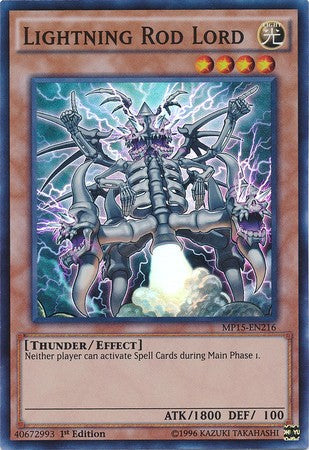 Lightning Rod Lord - MP15-EN216 - Super Rare - 1st Edition available at 401 Games Canada