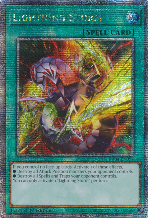 Lightning Storm (New Art) - RA04-EN094 - Quarter Century Secret Rare - 1st Edition