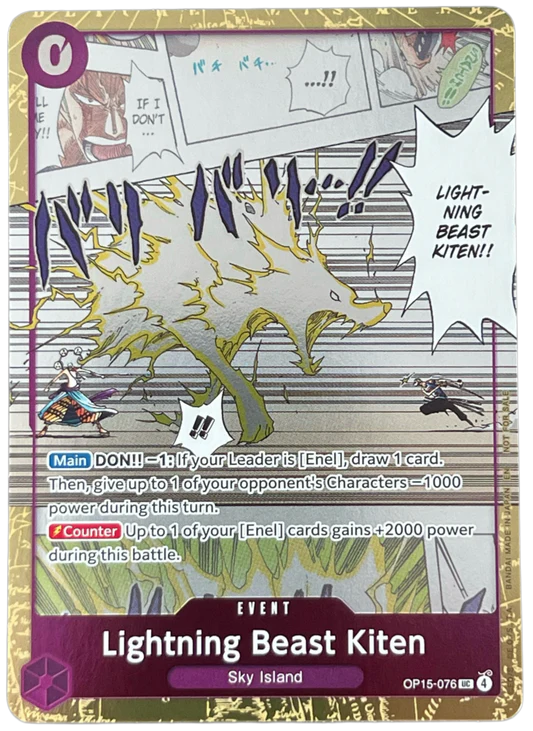 Lightning Beast Kiten (Dash Pack) - OP15-076 - Uncommon