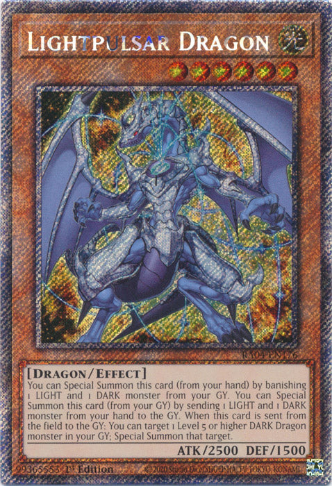 Lightpulsar Dragon (Platinum Secret Rare) - RA04-EN176 - Platinum Secret Rare - 1st Edition