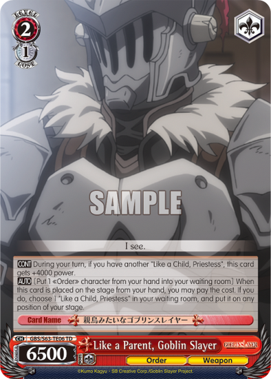 Like a Parent, Goblin Slayer - GBS/S63-TE06 - Trial Deck available at 401 Games Canada