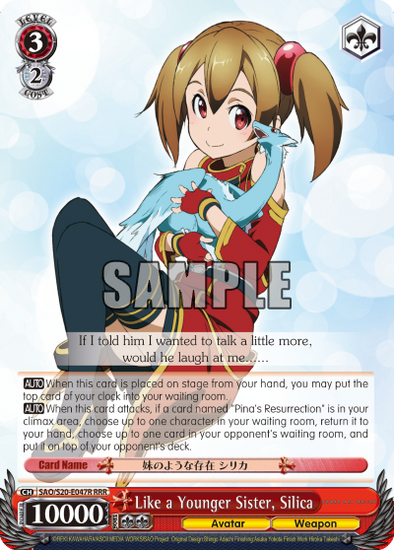 Like a Younger Sister, Silica - SAO/S20-E040R - Triple Rare available at 401 Games Canada