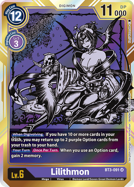 Lilithmon (Alternate Art) - BT3-091 - Super Rare available at 401 Games Canada