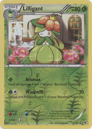 Lilligant - 5/101 - Rare - Reverse Holo available at 401 Games Canada