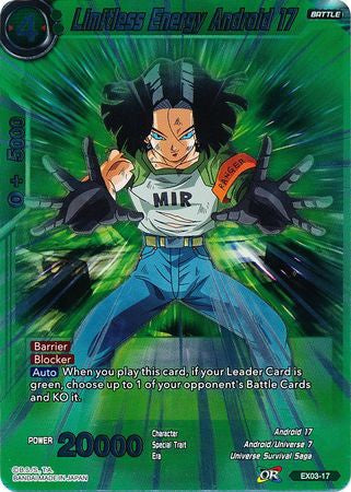 Limitless Energy Android 17 - EX03-17 - Expansion Rare (Foil) available at 401 Games Canada