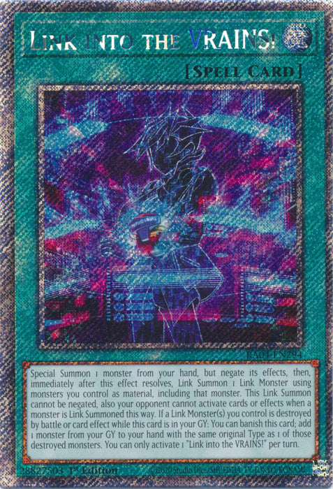 Link into the VRAINS! (Platinum Secret Rare) - RA04-EN294 - Platinum Secret Rare - 1st Edition