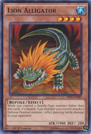 Lion Alligator (Shatterfoil) - BP03-EN089 - Shatterfoil Rare - 1st Edition available at 401 Games Canada