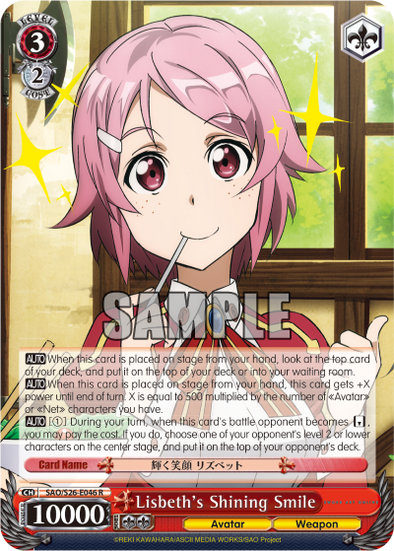 Lisbeth's Shining Smile - SAO/S26-E046 - Rare available at 401 Games Canada