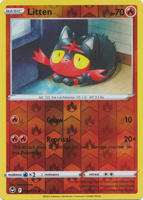 Litten - 030/195 - Common - Reverse Holo available at 401 Games Canada