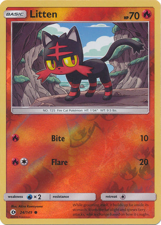 Litten - 24/149 - Common - Reverse Holo available at 401 Games Canada