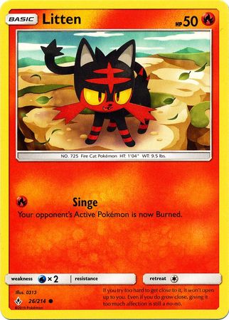 Litten - 26/214 - Common available at 401 Games Canada