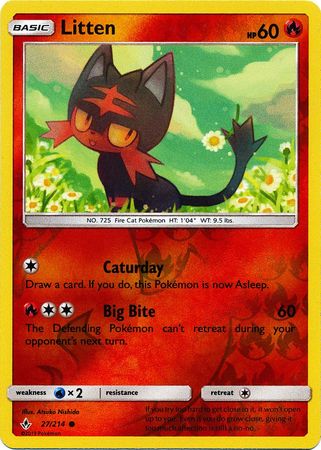 Litten - 27/214 - Common - Reverse Holo available at 401 Games Canada