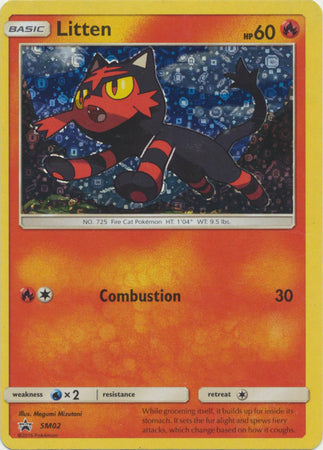 Litten - SM02 - Sequin Holo - Promo available at 401 Games Canada