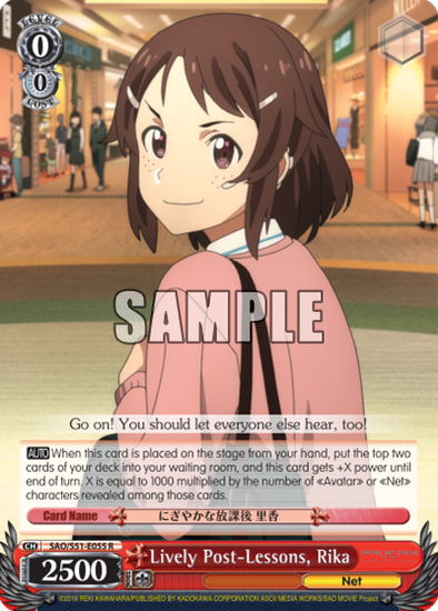 Lively Post-Lessons, Rika - SAO/S51-E055 - Rare available at 401 Games Canada