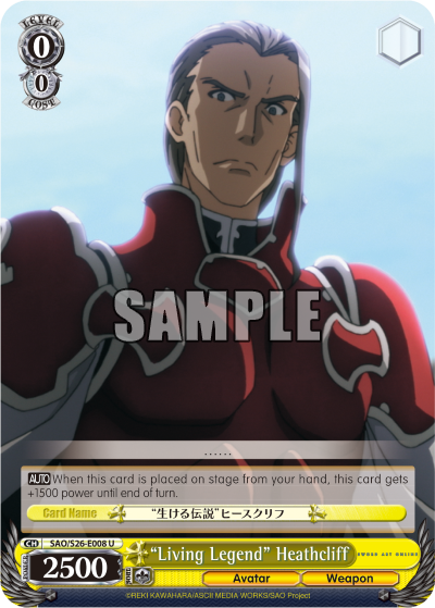 "Living Legend" Heathcliff - SAO/S26-E008 - Uncommon available at 401 Games Canada
