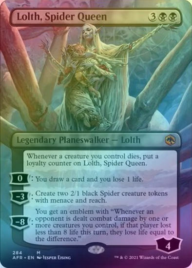 lolth mtg card Lolth, Spider Queen Adventures in the Forgotten Realms Regular NM You draw a card and you lose 1 life Lolth - EDH Silver