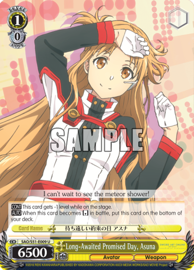 Long-Awaited Promised Day, Asuna - SAO/S51-E009 - Uncommon available at 401 Games Canada