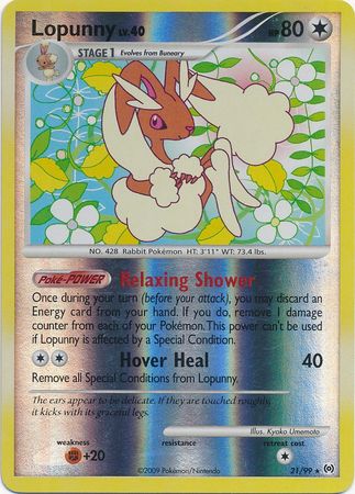 Lopunny - 21/99 - Rare - Reverse Holo available at 401 Games Canada