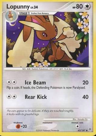 Lopunny - 63/147 - Uncommon available at 401 Games Canada