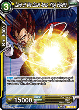 Lord of the Great Apes King Vegeta - BT3-093 - Common available at 401 Games Canada