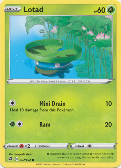 Lotad - 007/192 - Common available at 401 Games Canada