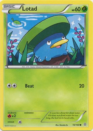 Lotad - 10/160 - Common available at 401 Games Canada