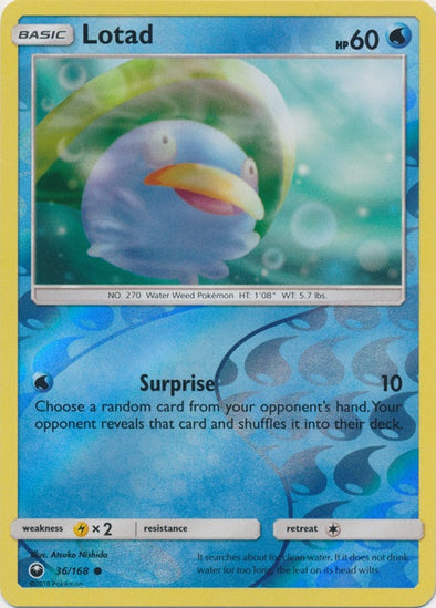 Lotad - 36/168 - Common - Reverse Holo available at 401 Games Canada