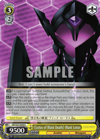 "Lotus of Black Death" Black Lotus - AW/S43-E008 - Rare available at 401 Games Canada