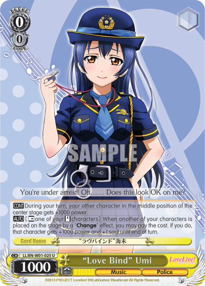 "Love Bind" Umi - LL/EN-W01-025 - Uncommon available at 401 Games Canada