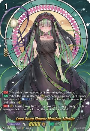 Love Song Flower Maiden, Lilialia - D-BT11/SECP05EN - Secret Rare P available at 401 Games Canada
