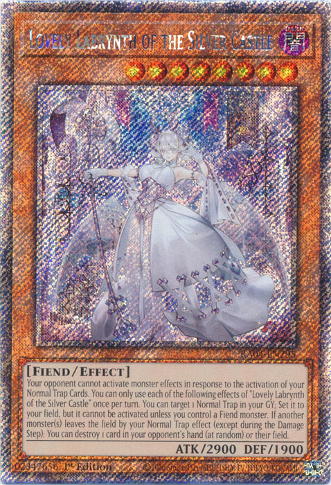 Lovely Labrynth of the Silver Castle (Platinum Secret Rare) - RA04-EN295 - Platinum Secret Rare - 1st Edition